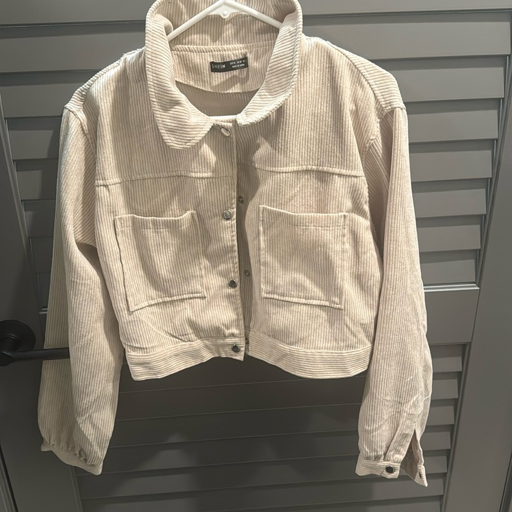 Corduroy cropped jacket
